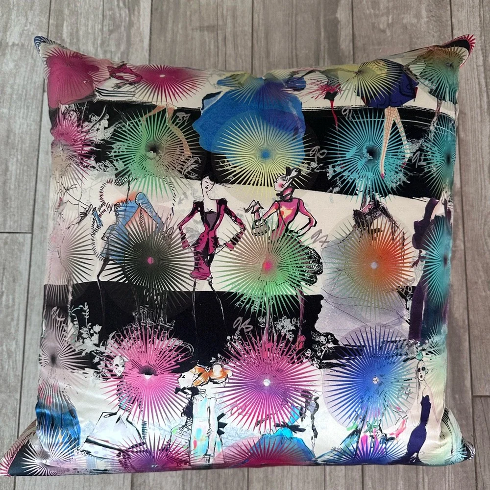 Christian Lacroix Fashion Illustration Decorative Pillow
